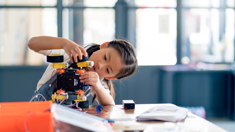 Stock Students with robots 1 964701210