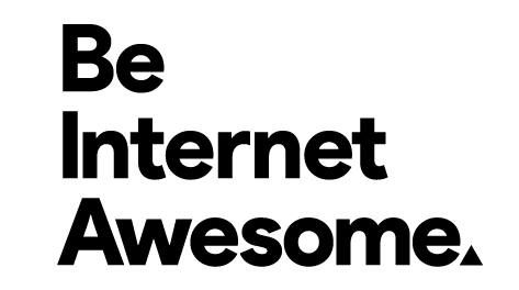 Black bold text on a light background reads: Be Internet Awesome. The words are stacked vertically and each word starts a new line.