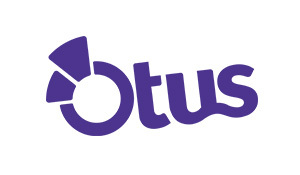 Purple letters that spell OTUS